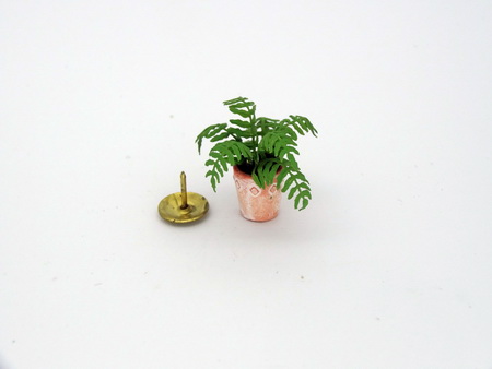 Dainty 12th scale Dollshouse Miniature Potted Fern (image for) Dainty 12th scale Dollshouse Miniature Potted Fern